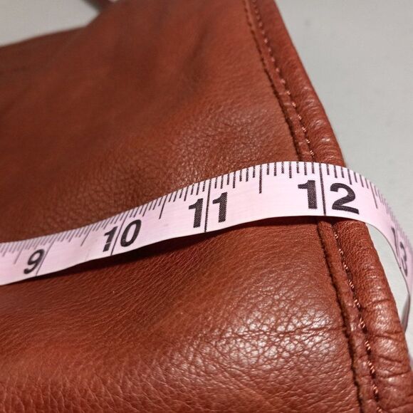 American Leather Company Brown Satchel Cottagecore Granny Chic Grandmacore - Picture 7 of 11